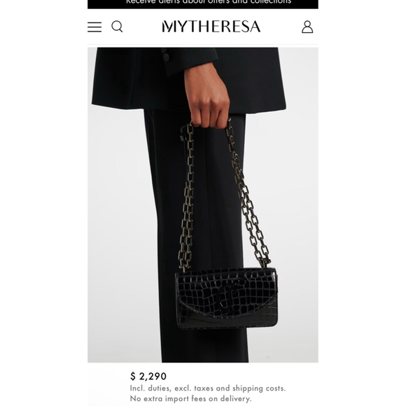 New Christian Louboutin Loubi54 Black Croc-Effect Leather Crossbody Bag - Picture 2 of 9